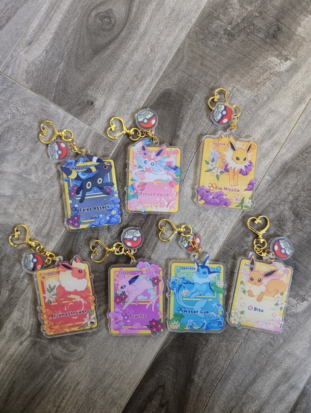 EEVEE EVOLUTIONS KEYCHAINS
